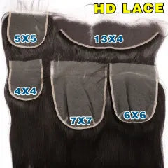 Brazilian Deep Wave 5x5 Hd Lace Closures,Free Part 10a Human Hair Closure