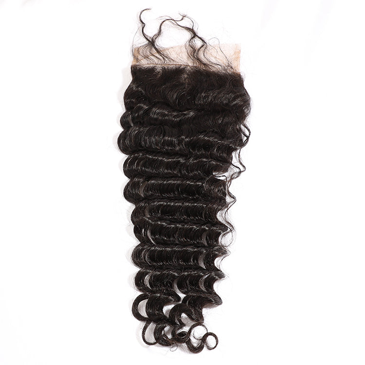 Brazilian Deep Wave 5x5 Hd Lace Closures,Free Part 10a Human Hair Closure
