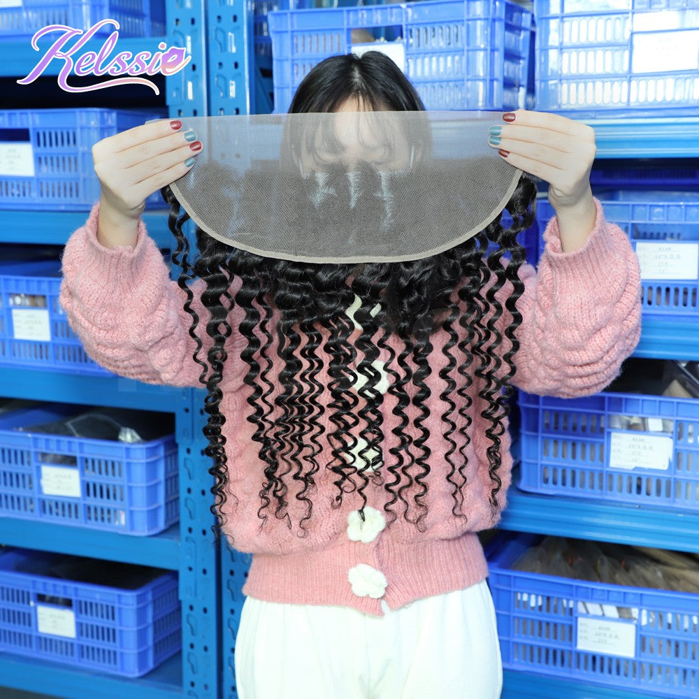 Brazilian Deep Wave 5x5 Hd Lace Closures,Free Part 10a Human Hair Closure