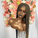 Hot Selling Full Head Lace Braid Wig Super Thin Lace Match Skin Braid Lace Wig