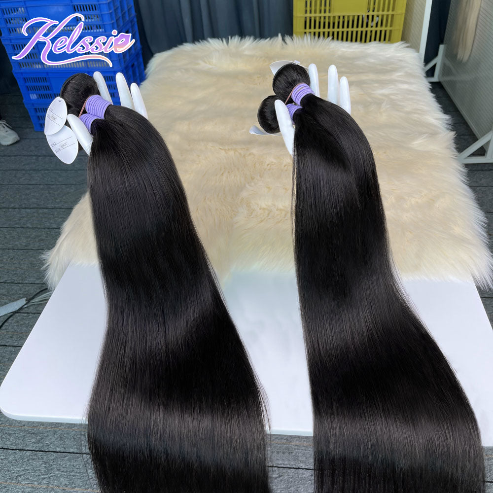 Raw Brazilian Straight Human Hair Weave Bundles,Raw Wholesale Bundle V –  kelssiehair