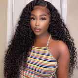 13X4 HD Lace Deep Wave Wig 180% Density